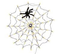 Guirlande Lumineuse LED Toile d'Araignée Éclairage Décoratif pour Fêtes en | Filet d'Araignée Lumineux Halloween pour Coin, Fenêtre, Arbre, Patio, Maison et