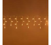 Guirlande lumineuse LED Xmas King en forme de stalactites, 3,2 x 0,4 m, 56 SUPER-LED, connectable, PROFI 230 V, usage extérieur, stalactites blanc chaud