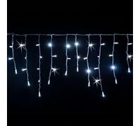 Guirlande lumineuse LED Xmas King en forme de stalactites, 3 x 0,5 m, 114 LED MAXI, connectable, PROFI 230 V, pour l'extérieur, stalactites blanc froid