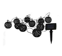 Guirlande lumineuse lumière extérieure LED lampe de jardin décorative lumière solaire IP44 noir L 485cm