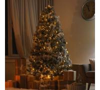 Guirlande lumineuse décoration de Noël fil lumineux chaîne lumineuse décorative, plastique métal argent, batterie, 20x LED 3000K blanc chaud, L 220 cm, lot de 5