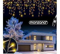 Monzana Guirlande lumineuse 200 LED 10m illumination Blanc chaud décoration noël éclairage cascade intérieur extérieur