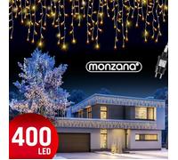 Guirlande lumineuse 400 LED 15m illumination Blanc chaud décoration Noël éclairage cascade intérieur extérieur