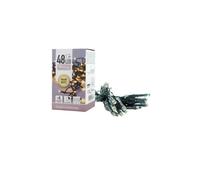 Guirlande scintillante EDM - esprit de Noël - lumière blanche chaude - 48 ampoules LED - 4 m - 71386 blanche G