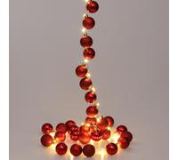 Guirlande lumineuse piles 40 LED 40 boules de Noël IP 44 8 effets d'éclairage