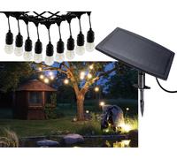 ChiliTec Guirlande lumineuse solaire pour extérieur, 6 m, 10 LED, IP44, résistante aux intempéries