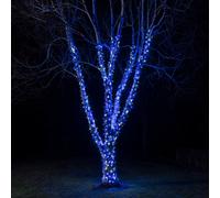 Guirlande Lumineuse Pro Connect 15m 150 LED Bleue et Blanche Câble Noir Raccordable