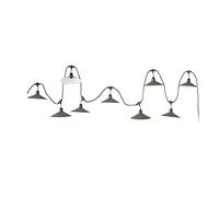 Guirlande lumineuse raccordable d'extérieur avec abat-jour en acier style vintage 10 douilles E27 VINTY RACCORDABLE 6m