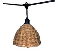 Lumisky Guirlande raccordable Mellow Light 7 ampoules E27 6 m abat-jour polyrotin extérieur