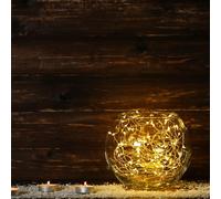 Lumisky Guirlande lumineuse solaire SKINNY SOLAR 100 micro-LED cuivre blanc chaud 11,90 m 8 modes