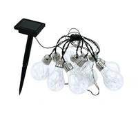 Lumisky FANTASY STAR SOLAR Guirlande lumineuse solaire de 3,75 m avec 10 ampoules cuivre micro LED blanc chaud