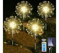 Guirlande lumineuse solaire 120 LED, blanche, 8 modes, résistante aux intempéries, pour balcon, terrasse, jardin