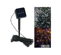 : Guirlande lumineuse solaire 22 m - 200 LED blanc chaud