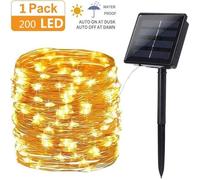 Guirlande lumineuse - Solaire - 22M - 200 LED - 8 modes d'éclairage - Étanche