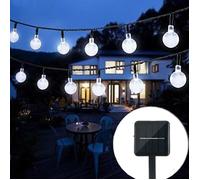 Guirlande Lumineuse Solaire - 30 LED - 6,5 M - Imperméable - Lumière Blanche Chaude