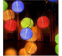 Guirlande Lumineuse Solaire 5,3M 20LEDs - Marque - Boule Extérieur LED Papier Lampion Multicolore - Étanche