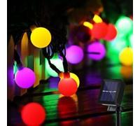 Guirlande Lumineuse Solaire 50 Boule LED, 10m Fil Souple Imperméable Eclairage Décoration (Multicolore) Multicolore G