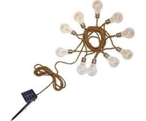Guirlande Lumineuse Solaire, 7.50 m, Corde 10 Ampoules Transparentes, LED Blanc Chaud, LUMISKY FANTASY CORD SOLAR