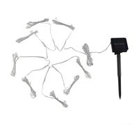 Guirlande lumineuse solaire à 104 LED pour parasol de terrasse à 8 côtes | 104 LED lumineuses, 8 modes dynamiques, étanchéité IP67, convient aux parapluies à 8 baleines, fil de cuivre