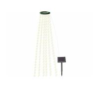 : Guirlande lumineuse solaire à effet cascade 12 fils / 300 LED - Blanc chaud