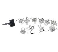 : Guirlande lumineuse solaire à LED avec 10 lanternes en métal - 1,6 mètre