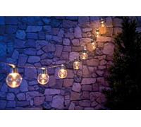 Guirlande lumineuse solaire à LED design ampoule classique - 3,80m