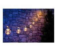 Lunartec Guirlande lumineuse solaire à LED design ampoule classique - 3,80m