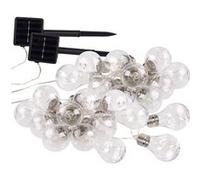 Lunartec 2 guirlandes lumineuses solaires à LED design ampoule classique - 8,5 m