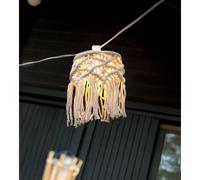 newgarden MYKONOS GARLAND Guirlande lumineuse LED décorative avec charge solaire et batterie rechargeable par USB fabriquée en cordes de Macramé