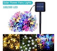 Guirlande lumineuse solaire de 200 LED pour le jardin - colorée