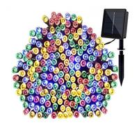 Guirlande lumineuse solaire de 22 m (72 pi) avec 200 LED, allumage et extinction automatiques et fonction mémoire pour une utilisation polyv