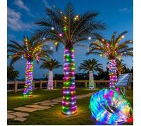 Guirlande lumineuse solaire d'extérieur, 22 m, 200 LED, 8 modes, étanche, décoration pour jardin, terrasse, balcon (lumière colorée)