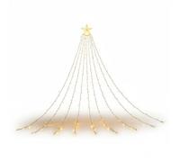Guirlande lumineuse solaire d'extérieur en forme de cascade - 350 LED blanc chaud 8 modes d'éclairage - Décoration extérieure Noël