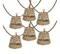 Guirlande lumineuse solaire et sur secteur raccordable en corde 20 ampoules transparentes LED blanc chaud dimmable SAMOA LIGHT HYBRID 13m