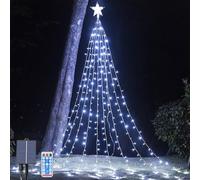 Guirlande Lumineuse Solaire Étanche pour Jardin, 2M x 9 Brins 8 Modes Guirlande Noel Solaire en Fil Cuivre Guirlande Lumineuse Exterieure Solaire Noel pour Jardin, Noël, Fête, Décoration de Mariage