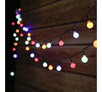 Guirlande Lumineuse Solaire Exterieur, Guirlande Guinguette Solaire 6.9M 50 LED Étanche IP44 avec 8 Modes Eclairage pour la Décoration Intérieur et Extérieur, Jardin, Sapin Noël, Soirée Fête etc