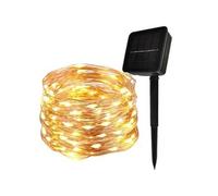 Guirlande Lumineuse Solaire Extérieure Wabecil 8 Modes Blanc Chaud 200 LED,22m-Fil Cuivre