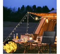 Guirlande Lumineuse Solaire - LARGEIGHT - 5m - 20 LED - Étanche IP65 - 8 Modes - Blanc chaud