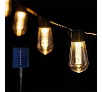 Guirlande lumineuse solaire LED IP65 étanche pour décoration de Noël extérieure, boule rétro pour guirlande, convient pour la cour, le camping, les fêtes, les mariages et la décoration de fête. Ampoul