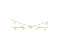 Lumineo Guirlande lumineuse solaire à LED avec boules - 2,9 m - Pour jardin, balcon - Éclairage extérieur - Blanc chaud