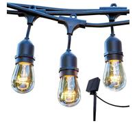Guirlande lumineuse solaire - LUMISKY - MAFY SOLAR - 6.50 m - 10 ampoules a filament vintage - LED blanc chaud