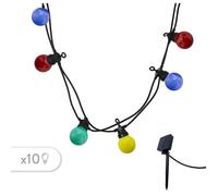 Guirlande lumineuse solaire - LUMISKY - PARTY GUINGUETTE SOLAR - 5.70 m - 8 modes - 10 globes multicolore LED