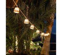 newgarden AURORA guirlande lumineuse décorative pour l'extérieur et l'intérieur Fibre de bois 10 lanternes LED chaudes 8 mètres de long. Fabriqué en Espagne