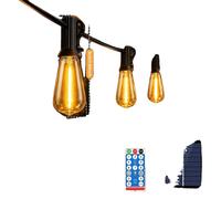 Guirlande lumineuse solaire pour l'extérieur, avec intensité réglable, design résistant aux intempéries, 18 mètres, 30 lampes