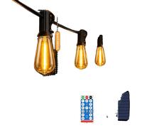 Guirlande lumineuse solaire pour l'extérieur, avec intensité réglable, design résistant aux intempéries, longueur de 7 mètres, 10 lampes