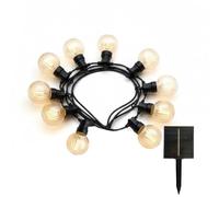 Guirlande solaire raccordable BAMBY 10 ampoules striées 8M 14