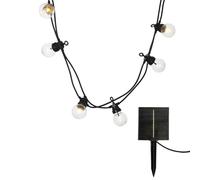 Lumisky Guirlande solaire PARTY CLEAR 20, globes LED blanc chaud, 9 m, 13 modes, raccordable