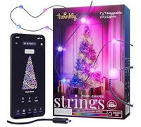 Twinkly Strings USB-C Pearls 100 LED, Guirlande Lumineuse en Forme de Perle, Fil Lumineux LED Multicolore RGB, Lumières Saint-Valentin, Compatible avec Alexa, Google Home, USB C, Fil Vert, 6m
