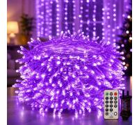 Guirlande lumineuse UV de 20 mètres, avec 200 LED, étanche, et incluant une télécommande