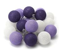 Guirlande Lumineuse - ZGEER - Boule Coton - 6M - 40 LED - Violet - Intérieur